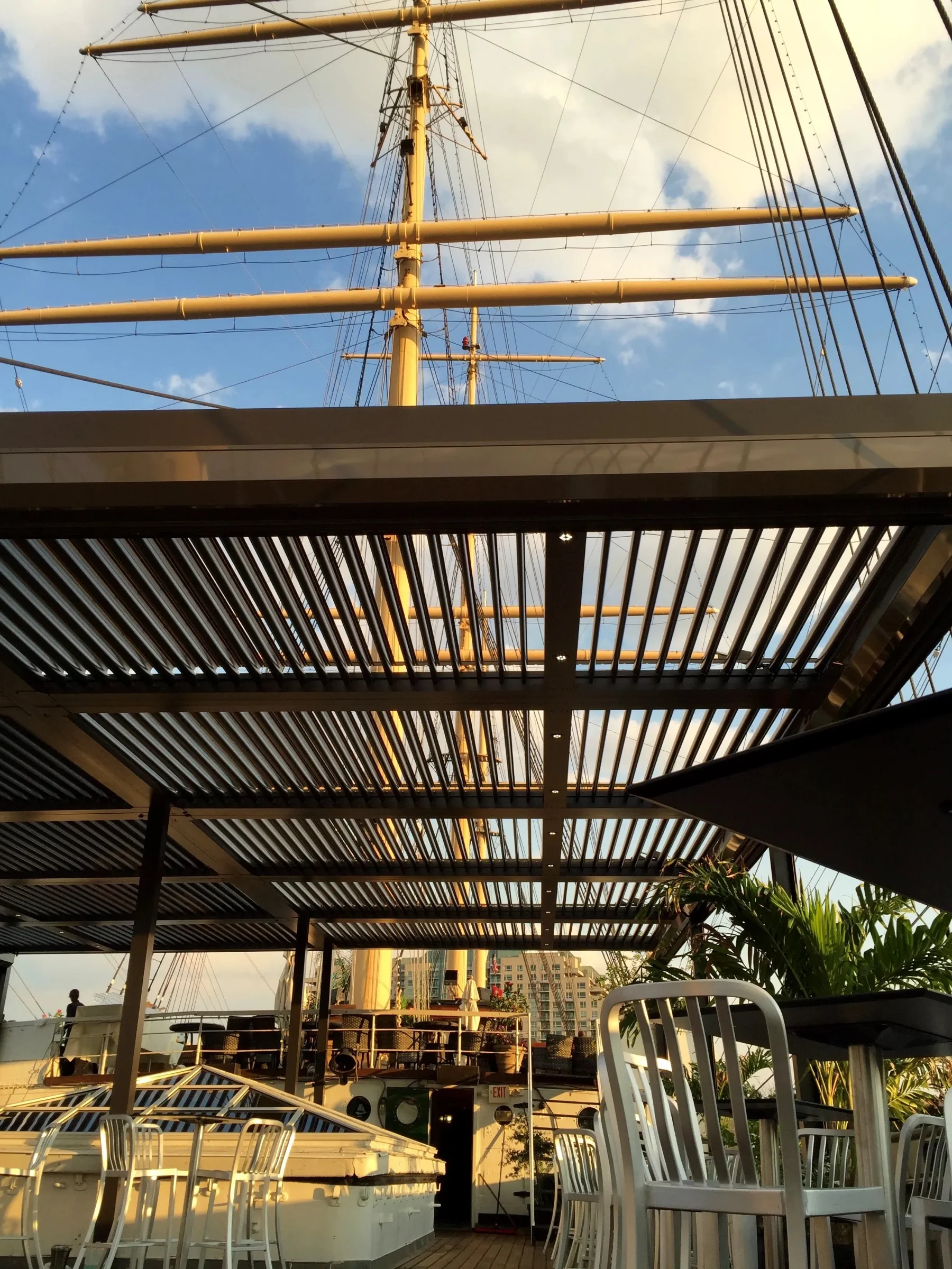 Waterfront commercial StruXure louvered pergola project completed by the South Florida StruXure dealer