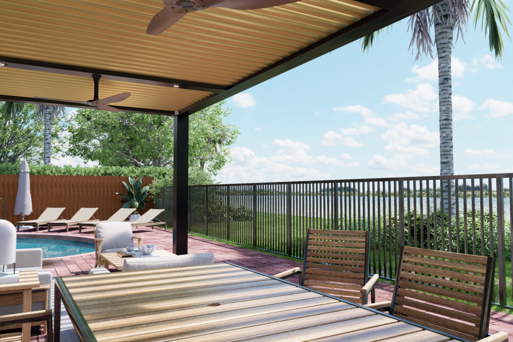 Option 1 - 12x24 covered lounge with water view