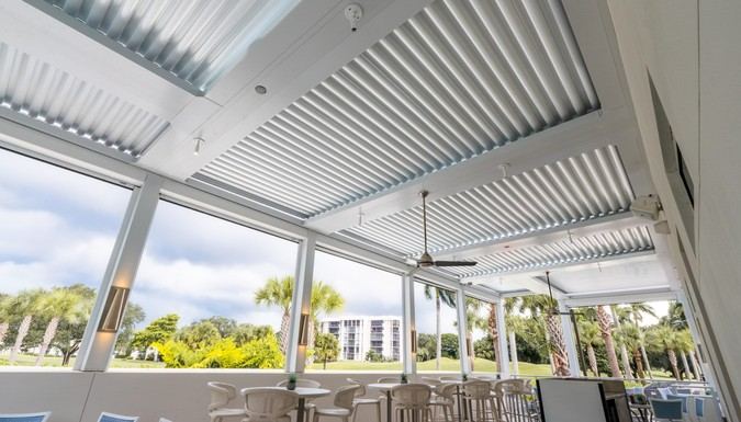 Boca West Country Club louvered terrace
