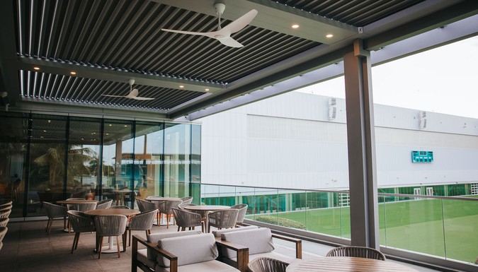 Miami Dolphins Training Center covered terrace