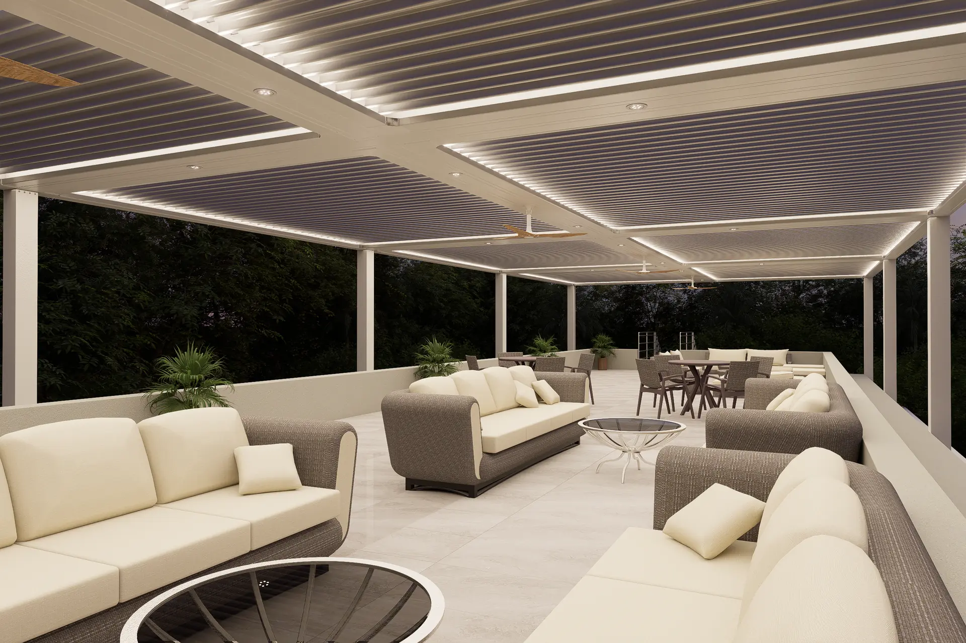 Lounge at dusk